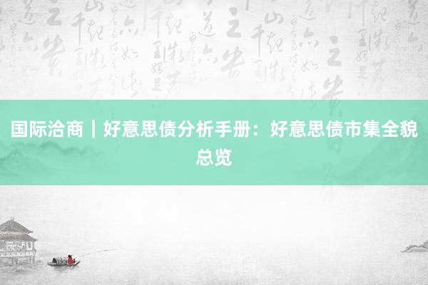 国际洽商｜好意思债分析手册：好意思债市集全貌总览